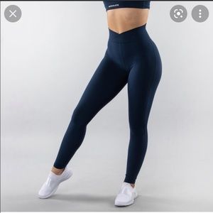 Alphalete Navy Blue Surface Path Leggings